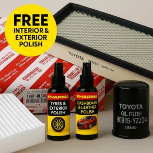 Imported Original Toyota Revo & Rocco High-Performance Air, Oil & Cabin Filter – Free Interior & Exterior Polish Included